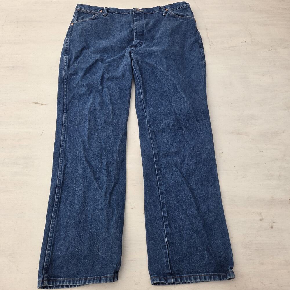 Vintage Wrangler Jeans Mens Size 42x32 Cowboy Cut Blue Western 936PWD